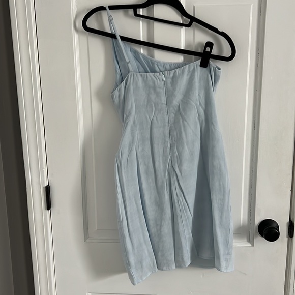 Hello Molly Linen Wrap One Shoulder Dress NWOT - Picture 3 of 6